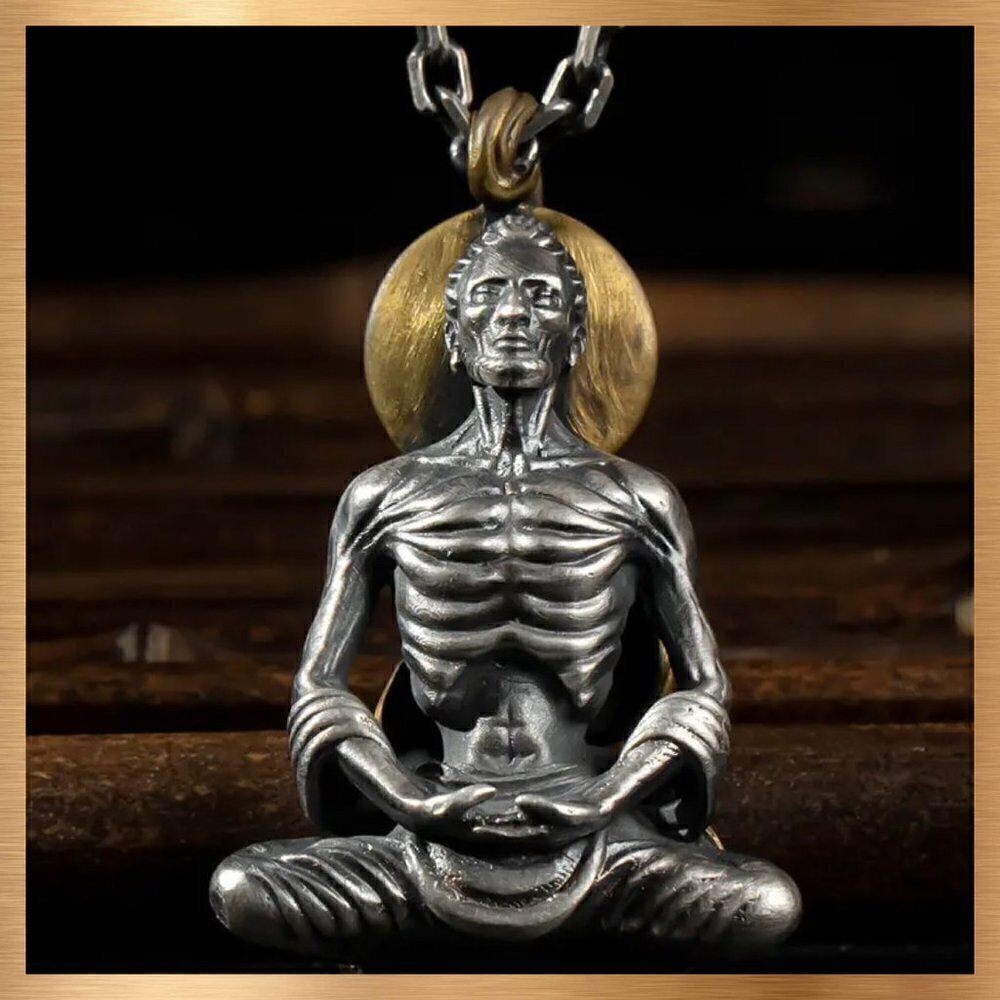 Praying Meditating Buddha Necklace / Pendant #1111